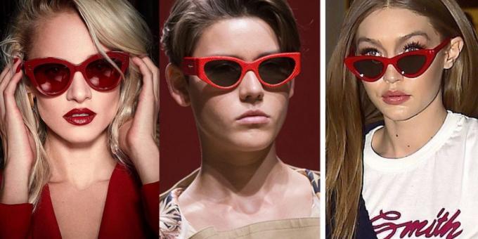 ochelari de soare pentru femei într-un cadru roșu