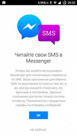 SMS-uri pe Facebook Messenger 