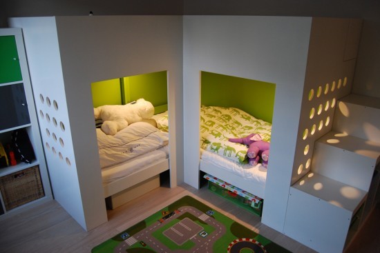 Cum de a face un colț de pat de copii pe două nivele
