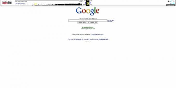 Arhivă web: o copie a site-ului Google