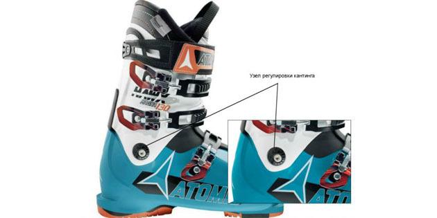 Cum de a alege cizme de schi: Nod de ajustare înclinării