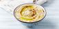 Hummus de naut cu usturoi, semințe de susan și suc de lămâie