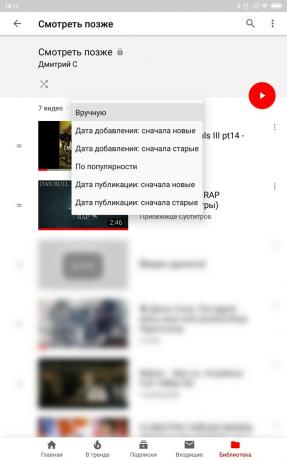 Funcții YouTube utile pentru Android: sortați videoclipurile în lista Urmăriți mai târziu