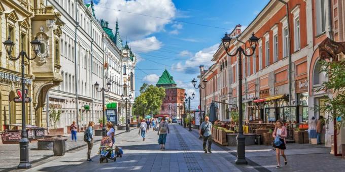 Obiective turistice ale orașului Nijni Novgorod: strada Bolshaya Pokrovskaya