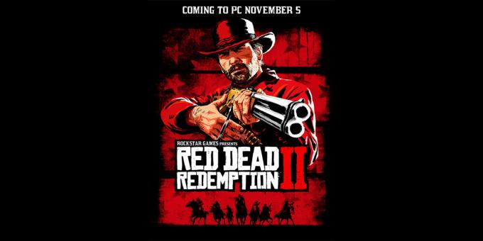 Afișul pentru anunțarea versiunea PC de Red Redemption Moartă 2