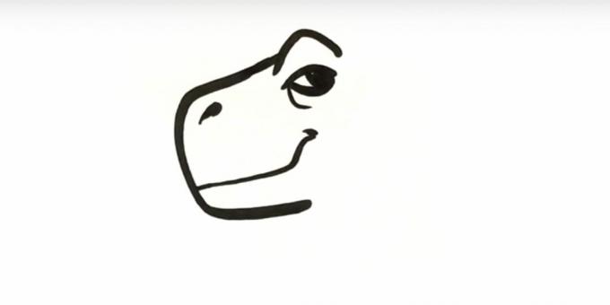 Cum să desenezi un dinozaur: adaugă o gură