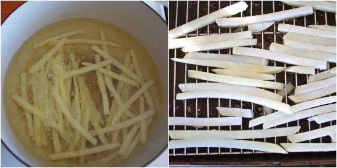 Cum de a găti cartofi prajiti pe o farfurie