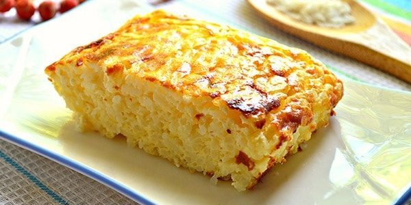 reteta caserolă Brânză: brânză de vaci și caserolă orez 