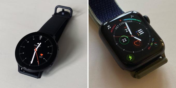 Samsung Galaxy Active Watch 2: Comparație cu Apple ceas Seria 5