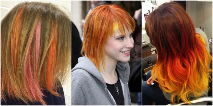 culoarea părului la modă: portocaliu