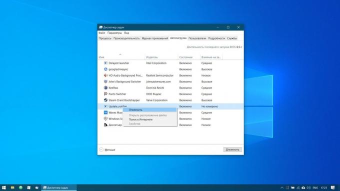 Configurarea pentru Windows 10: aplicații Dezactivați autostart inutile