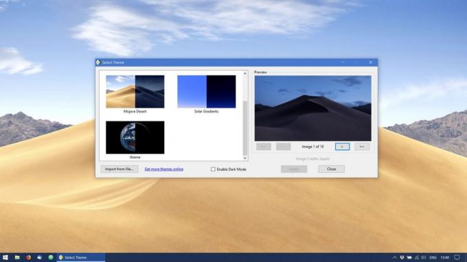 tapet dinamic pentru Windows 10: cerere WinDynamicDesktop