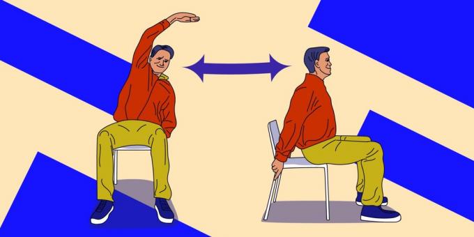 Stretching la locul de muncă: exerciții „brațele deschise“