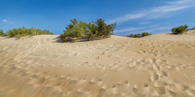 Atracții Anapa: dune de nisip în Dzhemet