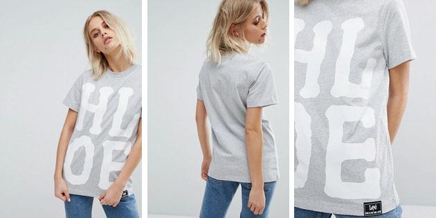 Femei de moda tricouri magazinele europene: T-Shirt House of Holland X Lee Gray