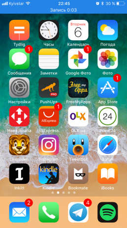 iOS 11: Intrare ecran