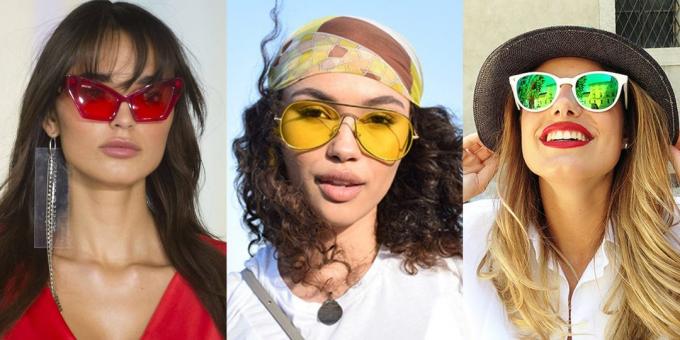 ochelari de soare pentru femei cu lentile din plastic colorate