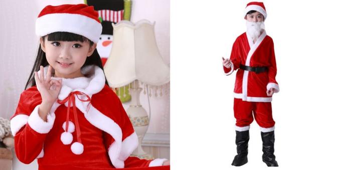 Costume de Anul Nou pentru copii: ajutoarele lui Moș Crăciun