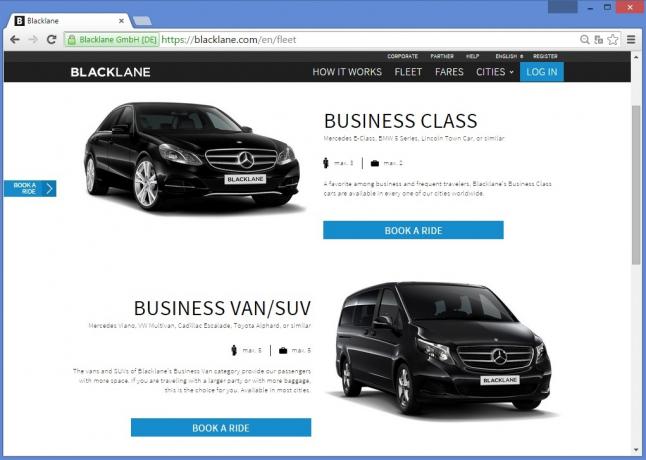 Blacklane oferă mașini clasa business, camionete si automobile premium de afaceri