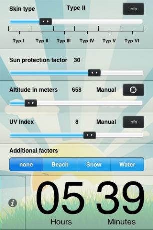 Ține evidența timpului în nivelul apei în organism, cu ajutorul iPhone-soarelui și