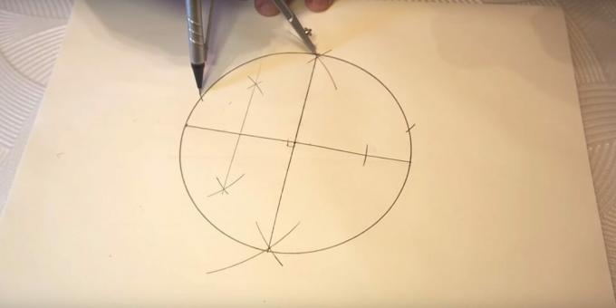 Cum să desenați o stea cu cinci colțuri: marcați punctele în partea de sus