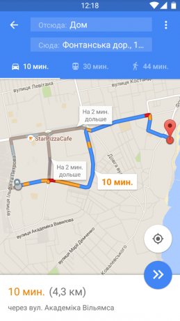Google Maps Naviga auto