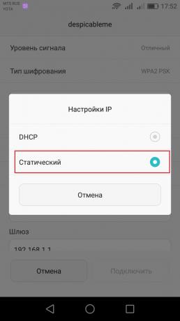 setarea DNS-server de pe Android