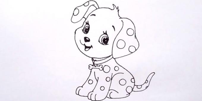Cum de a desena un câine ședinței în stil de desen animat