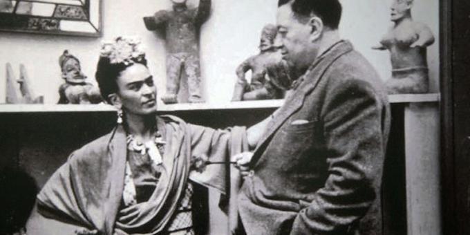 Frida Kahlo și soțul ei Diego Rivera