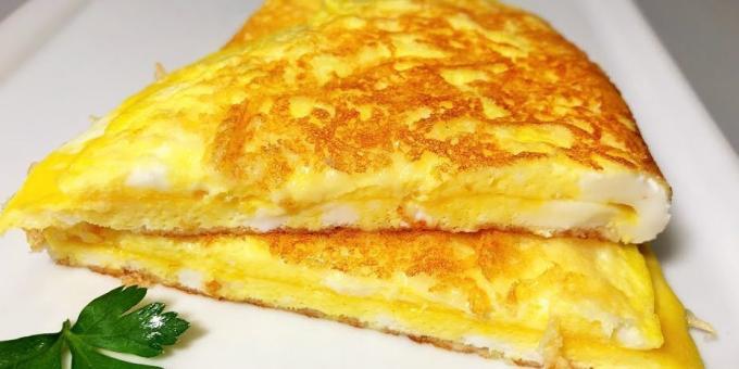 mic dejun rapid: omletă cu brânză crustă crocantă