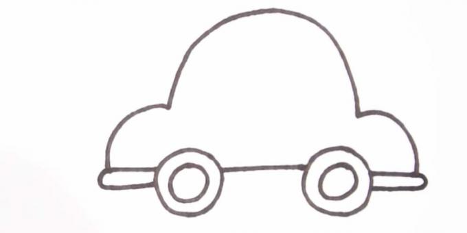 Cum să desenați o mașină: vopsiți fundul mașinii