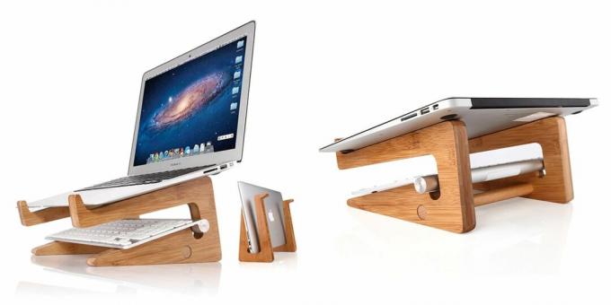 Suport pentru laptop din lemn de la AliExpress