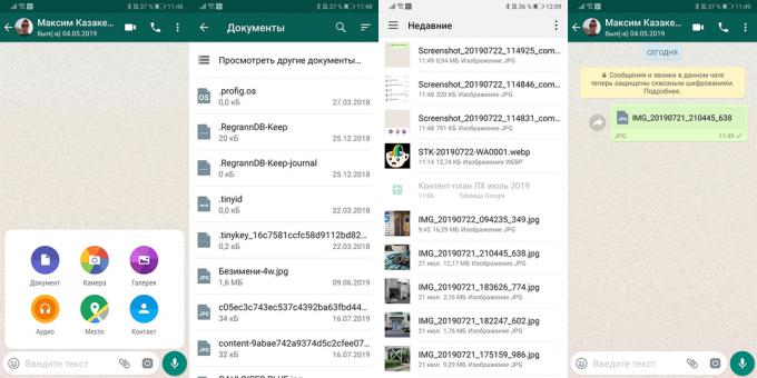 Cum de a trimite o fotografie în mărime completă în WhatsApp pentru Android