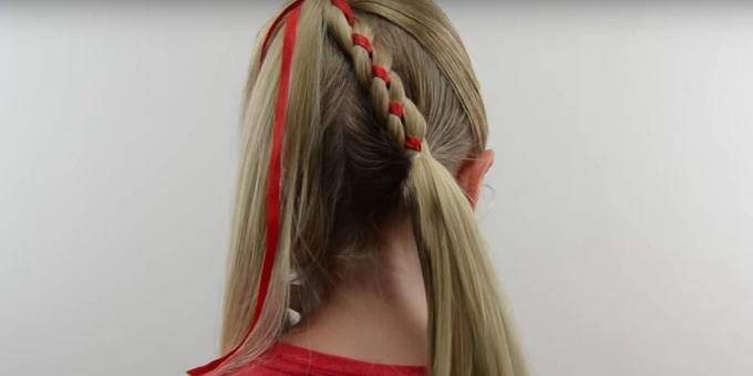 Coafuri noi pentru fete: conectați panglica cu părul