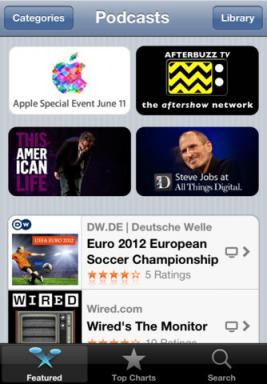 Podcast-uri - o nouă aplicație de sine stătătoare pentru podcast-uri Apple