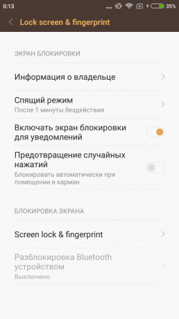 Xiaomi redmi 3s: ecranul de blocare