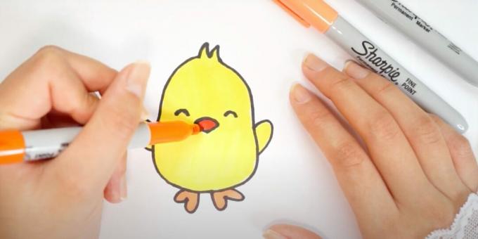 Desene de Paște: Colorează desenul 