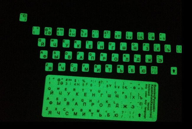etichete fluorescente pentru tastatură