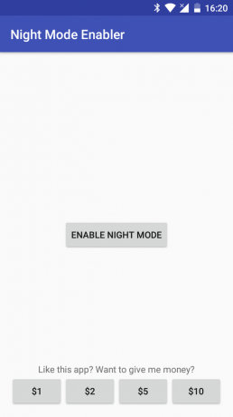 Modul de noapte pe ecranul principal Mod Android noapte Enabler