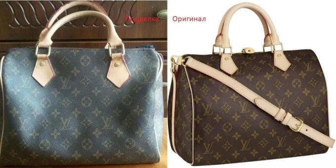 genți Louis Vuitton original și fals: