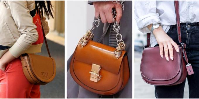 Moda genți de mână 2018: Saddle Bag