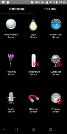 ila de mătase: senzori și senzori