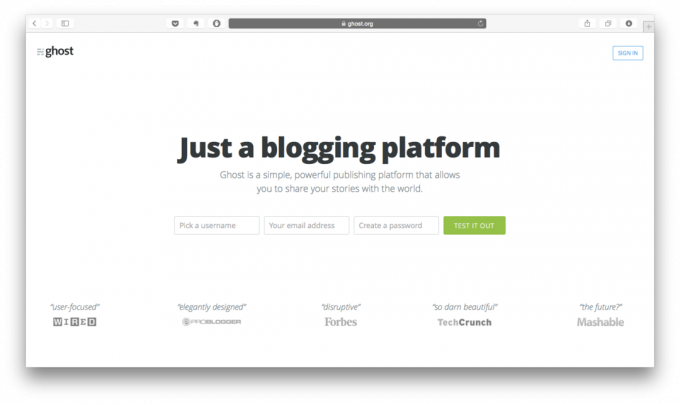 Platforma Blogging: Fantoma