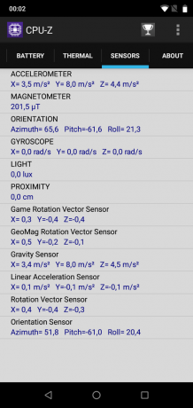 UMIDIGI One Pro: Senzori