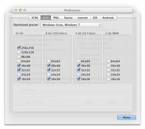 IConvert Pictograme pentru OS X: crearea de mare viteză de icoane de formate diferite