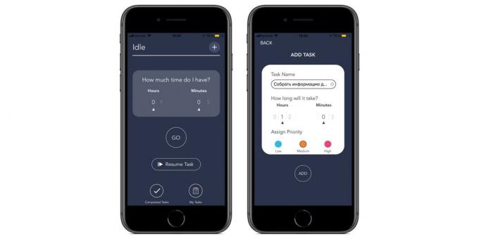 Idle pentru iOS: Adăugarea unei sarcini