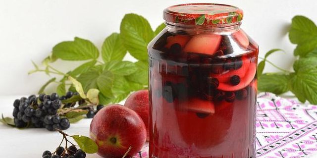 rețete chokeberry: Compot de chokeberry și mere pentru iarna
