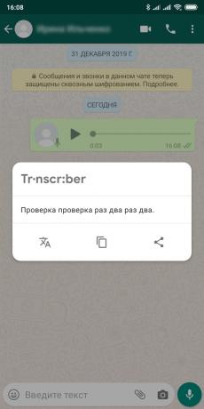 Transcriptor pentru WhatsApp