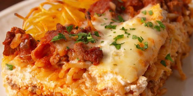 Cele mai bune preparate din carne de vită: lasagna de spaghete cu carne de vită
