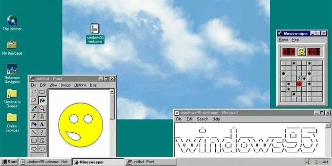 Tabelul de Windows 95
